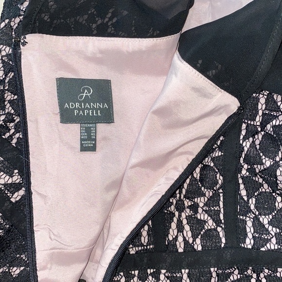 Adrianna Papell Sweetheart Sheer Fit and Flare Dress Size 10 - Picture 5 of 13